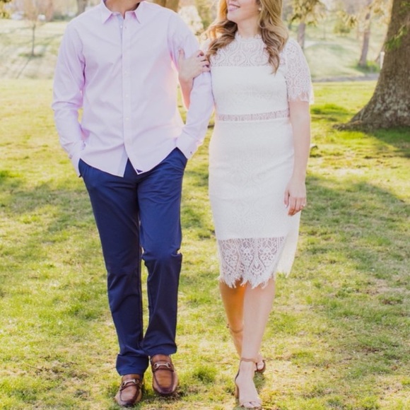 Lulu’s White Lace Dress - Picture 3 of 3